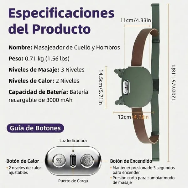NEXORA™ Masajeador Inalámbrico que libera la tensión en minutos