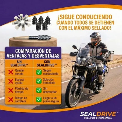SEALDRIVE™ – Sella el pinchazo en minutos y sigue conduciendo