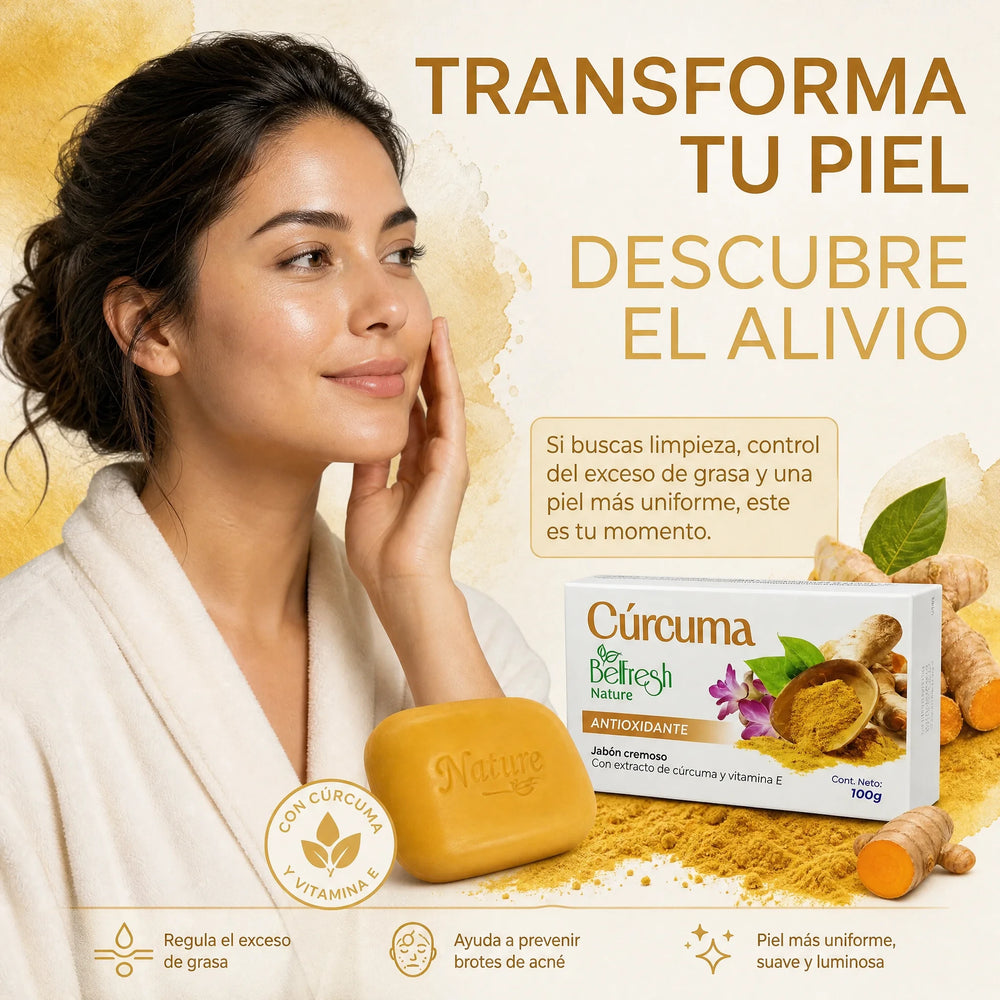 Cúrcuma + vitamina E, piel limpia y pareja - envío gratis y pago contra entrega