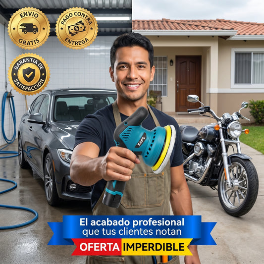POLIBRILL™ - Polichadora Inalámbrica Carro y Moto + 2 Baterías + Obsequio Espumillas
