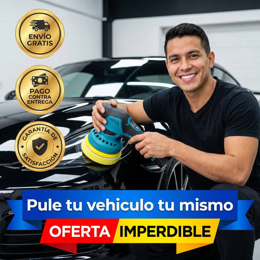 POLIBRILL™ - Polichadora Inalámbrica Carro y Moto + 2 Baterías + Obsequio Espumillas