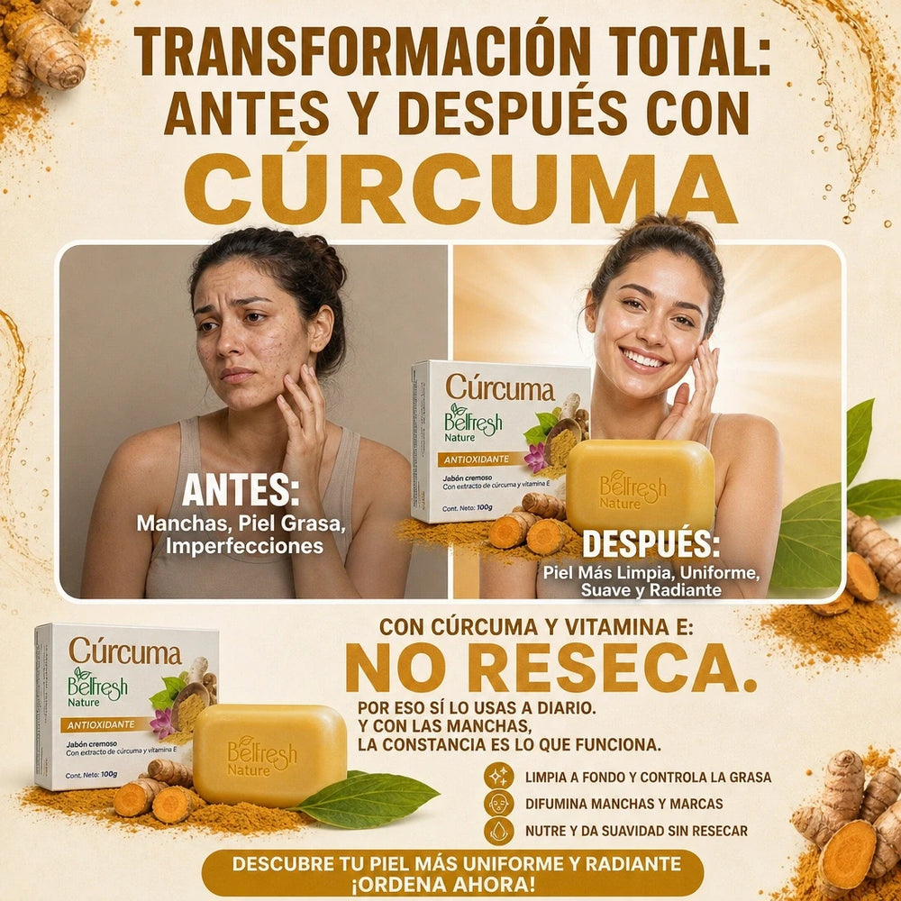 Modo de uso del jabón de cúrcuma con vitamina E