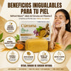 Antes y después con jabón de cúrcuma